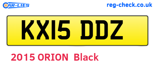 KX15DDZ are the vehicle registration plates.