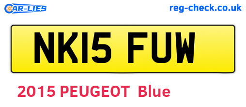 NK15FUW are the vehicle registration plates.