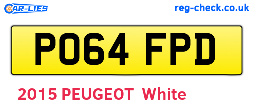 PO64FPD are the vehicle registration plates.