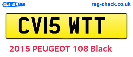 CV15WTT are the vehicle registration plates.
