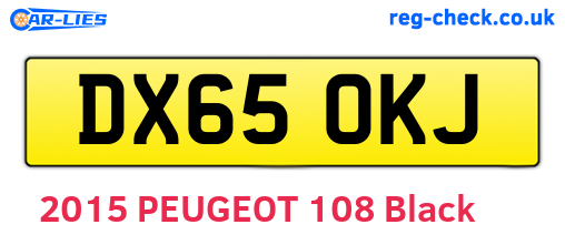 DX65OKJ are the vehicle registration plates.