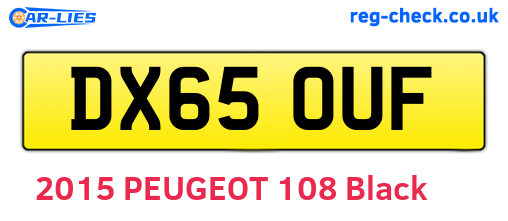 DX65OUF are the vehicle registration plates.