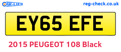 EY65EFE are the vehicle registration plates.