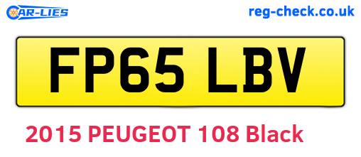 FP65LBV are the vehicle registration plates.