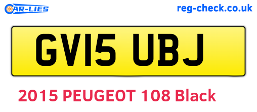 GV15UBJ are the vehicle registration plates.