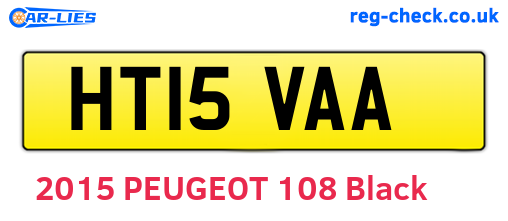 HT15VAA are the vehicle registration plates.
