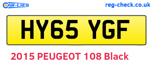 HY65YGF are the vehicle registration plates.