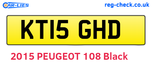 KT15GHD are the vehicle registration plates.