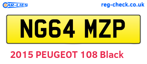 NG64MZP are the vehicle registration plates.
