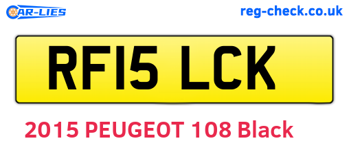 RF15LCK are the vehicle registration plates.