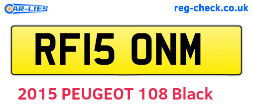 RF15ONM are the vehicle registration plates.