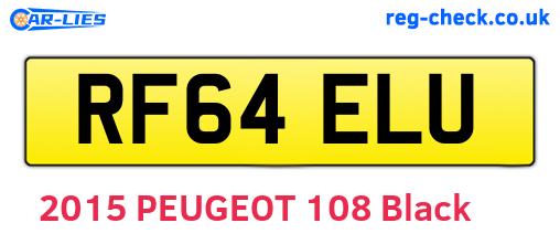 RF64ELU are the vehicle registration plates.