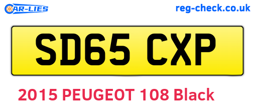 SD65CXP are the vehicle registration plates.