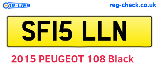 SF15LLN are the vehicle registration plates.