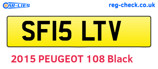 SF15LTV are the vehicle registration plates.