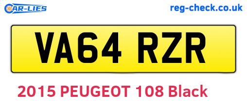 VA64RZR are the vehicle registration plates.