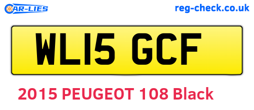 WL15GCF are the vehicle registration plates.