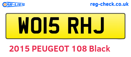 WO15RHJ are the vehicle registration plates.