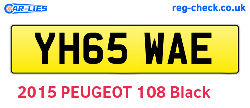 YH65WAE are the vehicle registration plates.