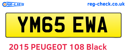 YM65EWA are the vehicle registration plates.