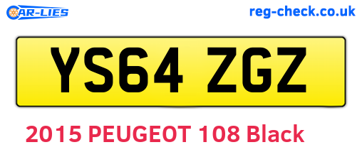 YS64ZGZ are the vehicle registration plates.