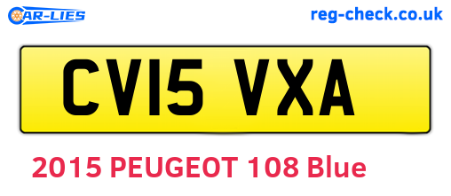 CV15VXA are the vehicle registration plates.
