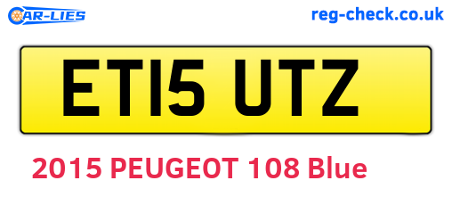 ET15UTZ are the vehicle registration plates.