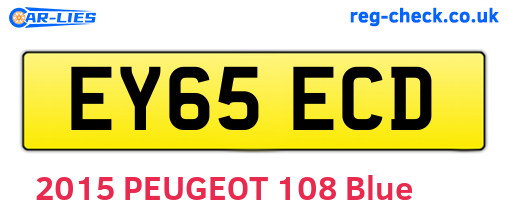 EY65ECD are the vehicle registration plates.