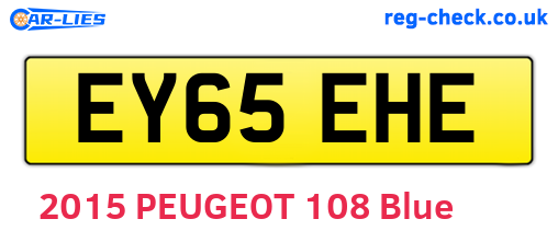 EY65EHE are the vehicle registration plates.