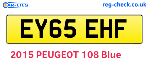 EY65EHF are the vehicle registration plates.