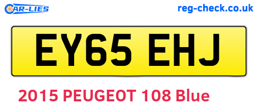EY65EHJ are the vehicle registration plates.