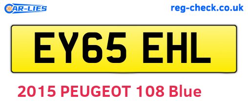 EY65EHL are the vehicle registration plates.