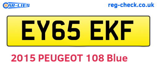 EY65EKF are the vehicle registration plates.