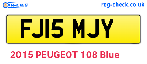 FJ15MJY are the vehicle registration plates.
