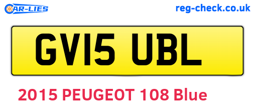 GV15UBL are the vehicle registration plates.