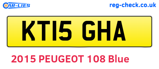 KT15GHA are the vehicle registration plates.