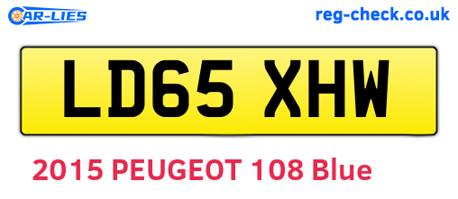 LD65XHW are the vehicle registration plates.