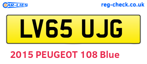 LV65UJG are the vehicle registration plates.
