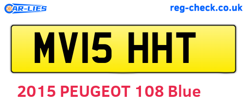 MV15HHT are the vehicle registration plates.