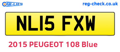 NL15FXW are the vehicle registration plates.