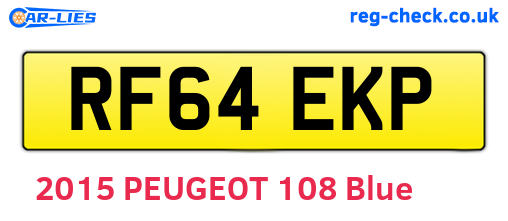 RF64EKP are the vehicle registration plates.