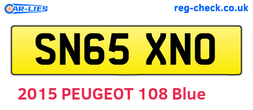 SN65XNO are the vehicle registration plates.