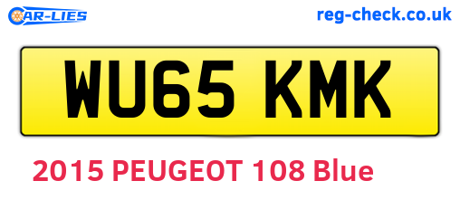 WU65KMK are the vehicle registration plates.