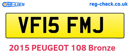 VF15FMJ are the vehicle registration plates.