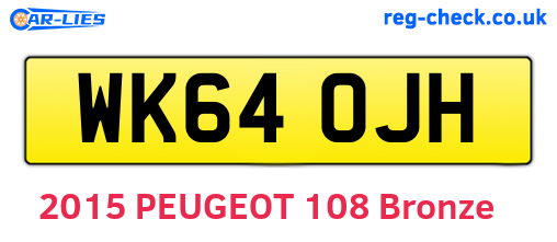 WK64OJH are the vehicle registration plates.