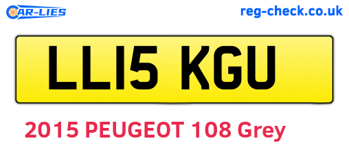 LL15KGU are the vehicle registration plates.
