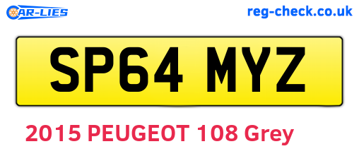 SP64MYZ are the vehicle registration plates.