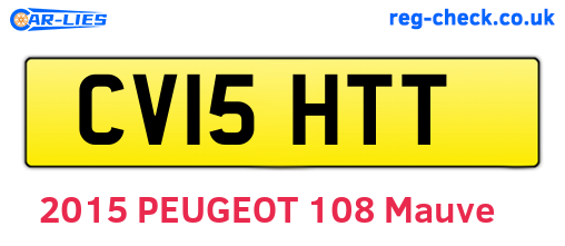 CV15HTT are the vehicle registration plates.