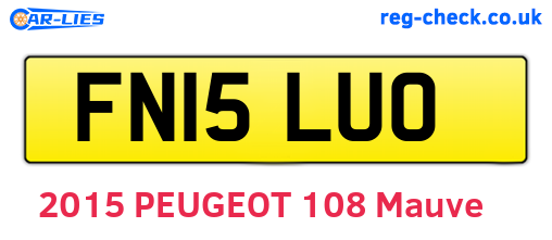 FN15LUO are the vehicle registration plates.