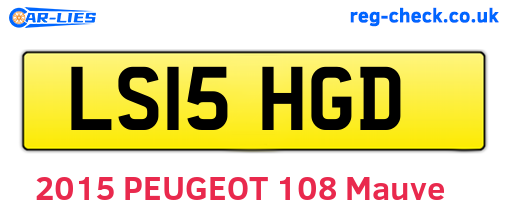 LS15HGD are the vehicle registration plates.